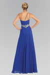 Empire One Shoulder Chiffon Long Formal Dress - The Dress Outlet Elizabeth K