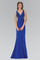 Empire Waist Prom Long Dress with Lace Back - The Dress Outlet Elizabeth K