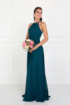 Evening Chiffon Bridesmaid Long Formal Dress - The Dress Outlet Elizabeth K