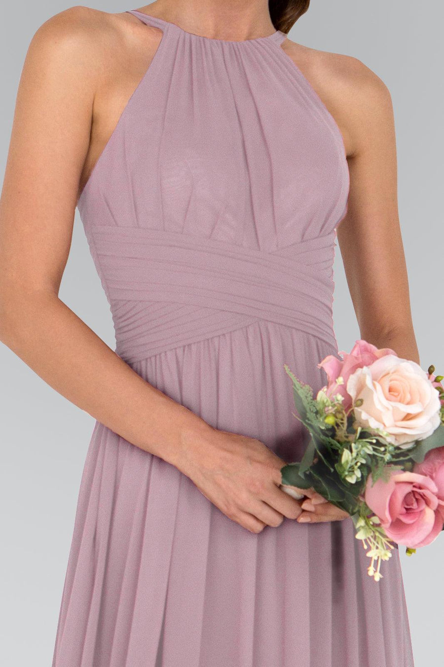 Evening Chiffon Bridesmaid Long Formal Dress - The Dress Outlet