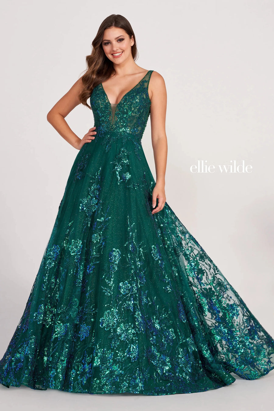 Prom Dresses Formal Pocket Ballgown Long Prom Dress Emerald