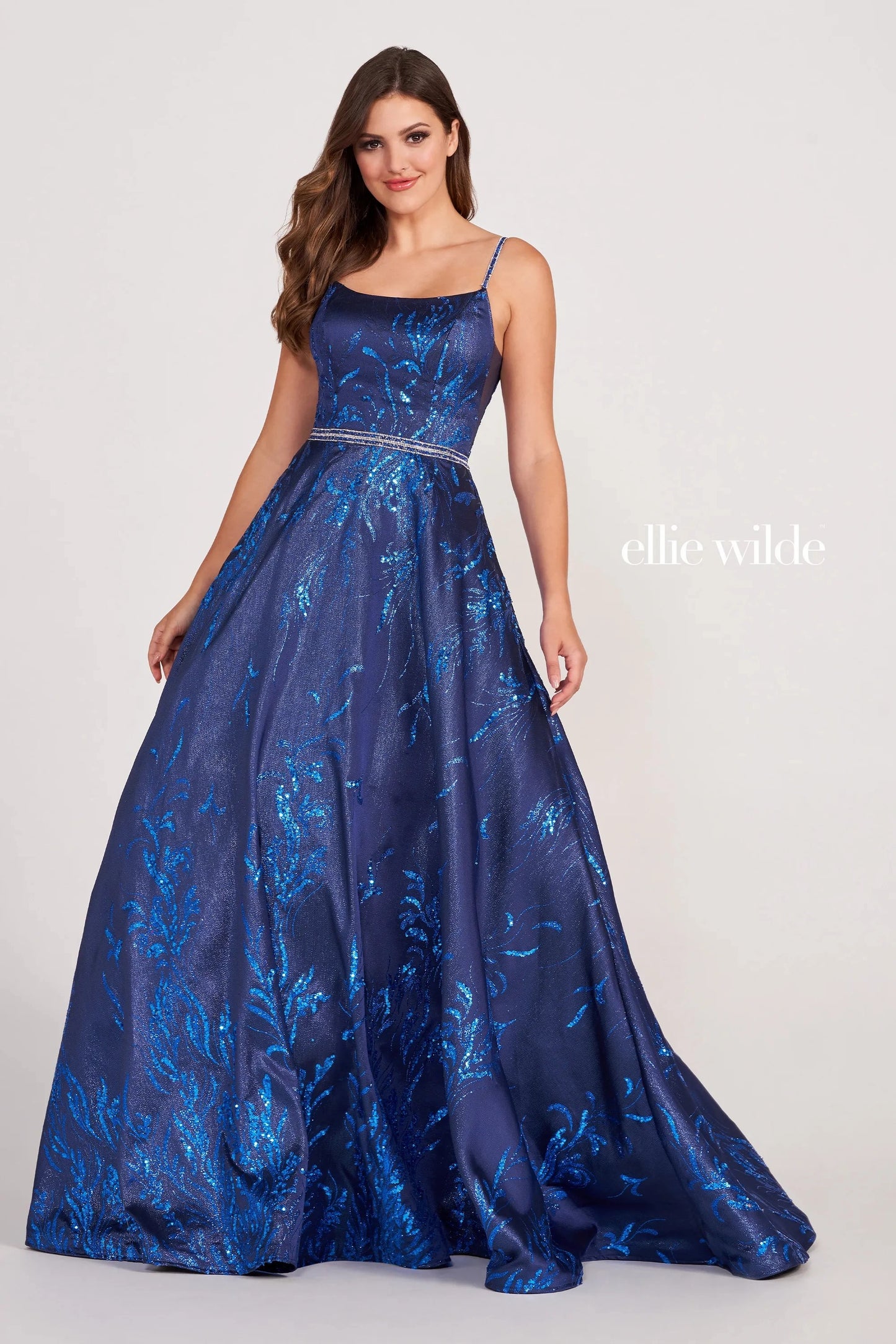 Prom Dresses Pocket Ballgown Long Prom Dress Navy Blue