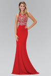 Floor Length Prom Dress with Bead and Sequin - The Dress Outlet Elizabeth K