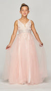 Floor Length Sleeveless Flower Girl Dress - The Dress Outlet