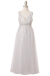 Floor Length Sleeveless Flower Girl Dress - The Dress Outlet Cinderella Couture