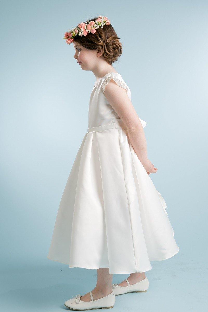 Flower Girl Dress Long Cap Sleeve - The Dress Outlet Petite Adele