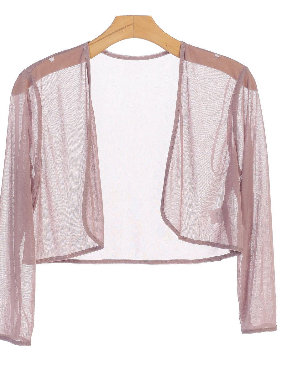 Mauve L Chiffon Formal Bolero Evening Jacket Sale