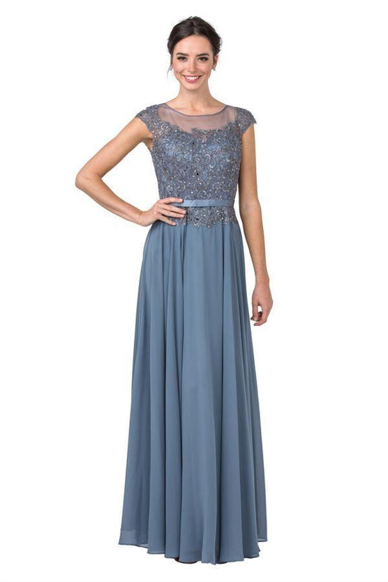 Slate Blue Formal Long Dress Mother of the Bride for $159.99 – The ...