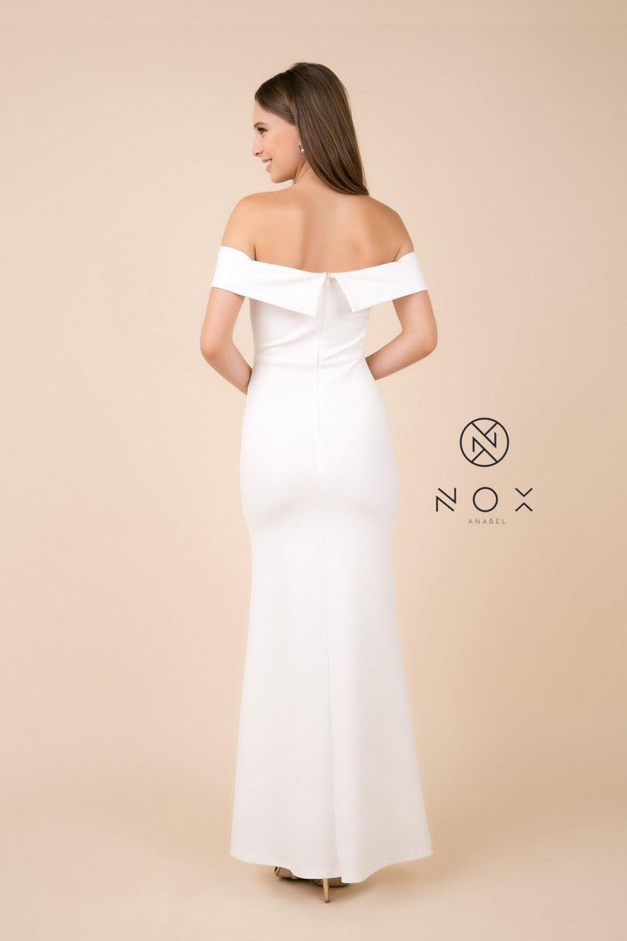 Formal Long Dress Off Shoulder Bridesmaid - The Dress Outlet Nox Anabel