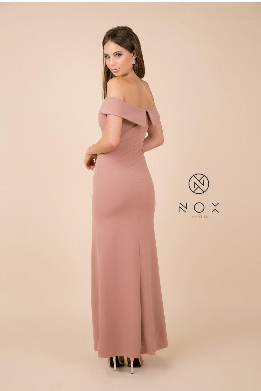 Formal Long Dress Off Shoulder Bridesmaid - The Dress Outlet Nox Anabel