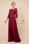 Formal Long Dress Burgundy Burgundy