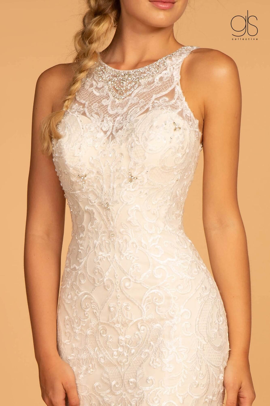 Fitted Long Wedding Dress - The Dress Outlet Elizabeth K