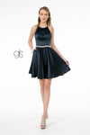 Formal Satin Short Dress Cocktail - The Dress Outlet Elizabeth K