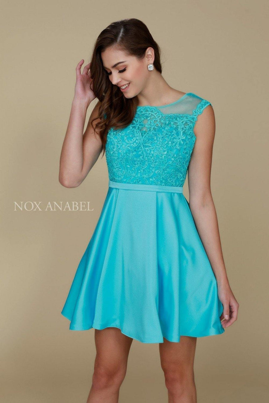 Formal Short Homecoming Cocktail Dress - The Dress Outlet Nox Anabel