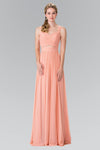 Front Cut-Out Bridesmaid Long Formal Dress - The Dress Outlet Elizabeth K