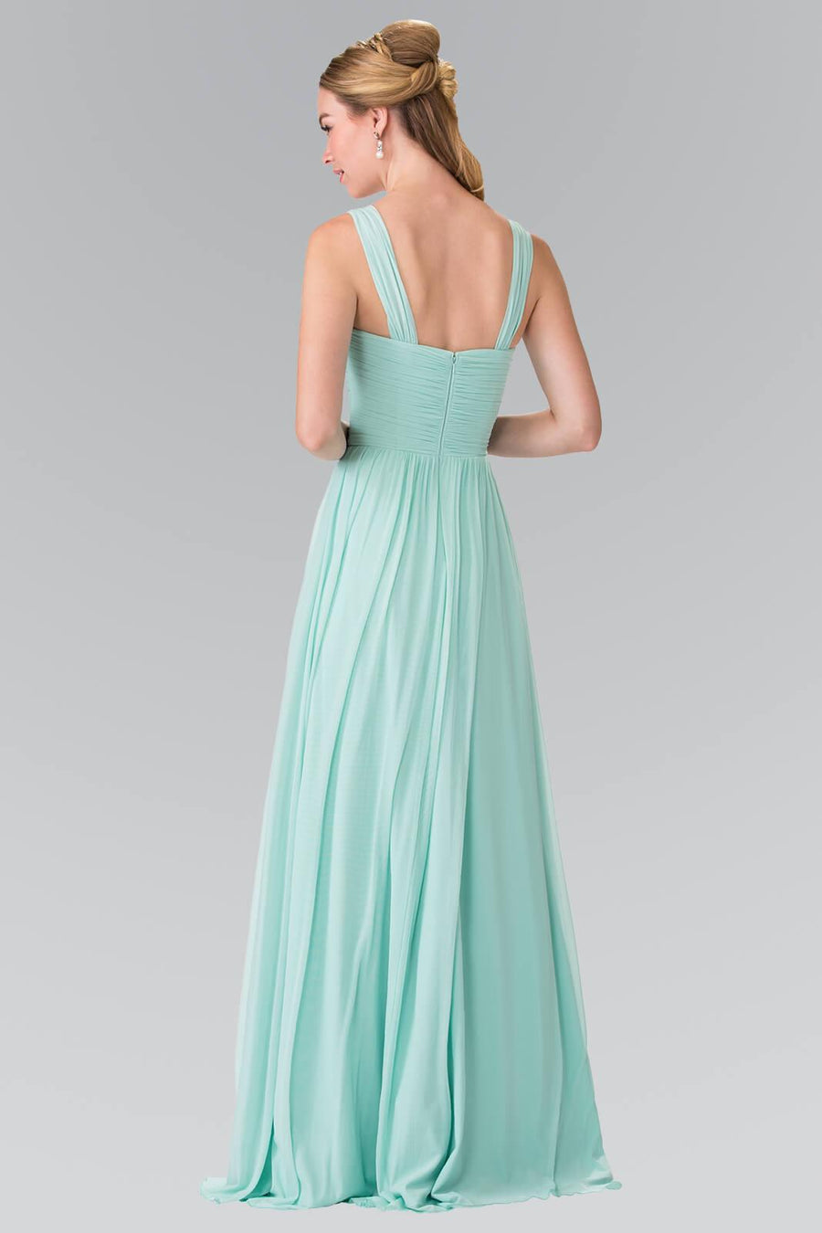 Front Cut-Out Bridesmaid Long Formal Dress - The Dress Outlet Elizabeth K