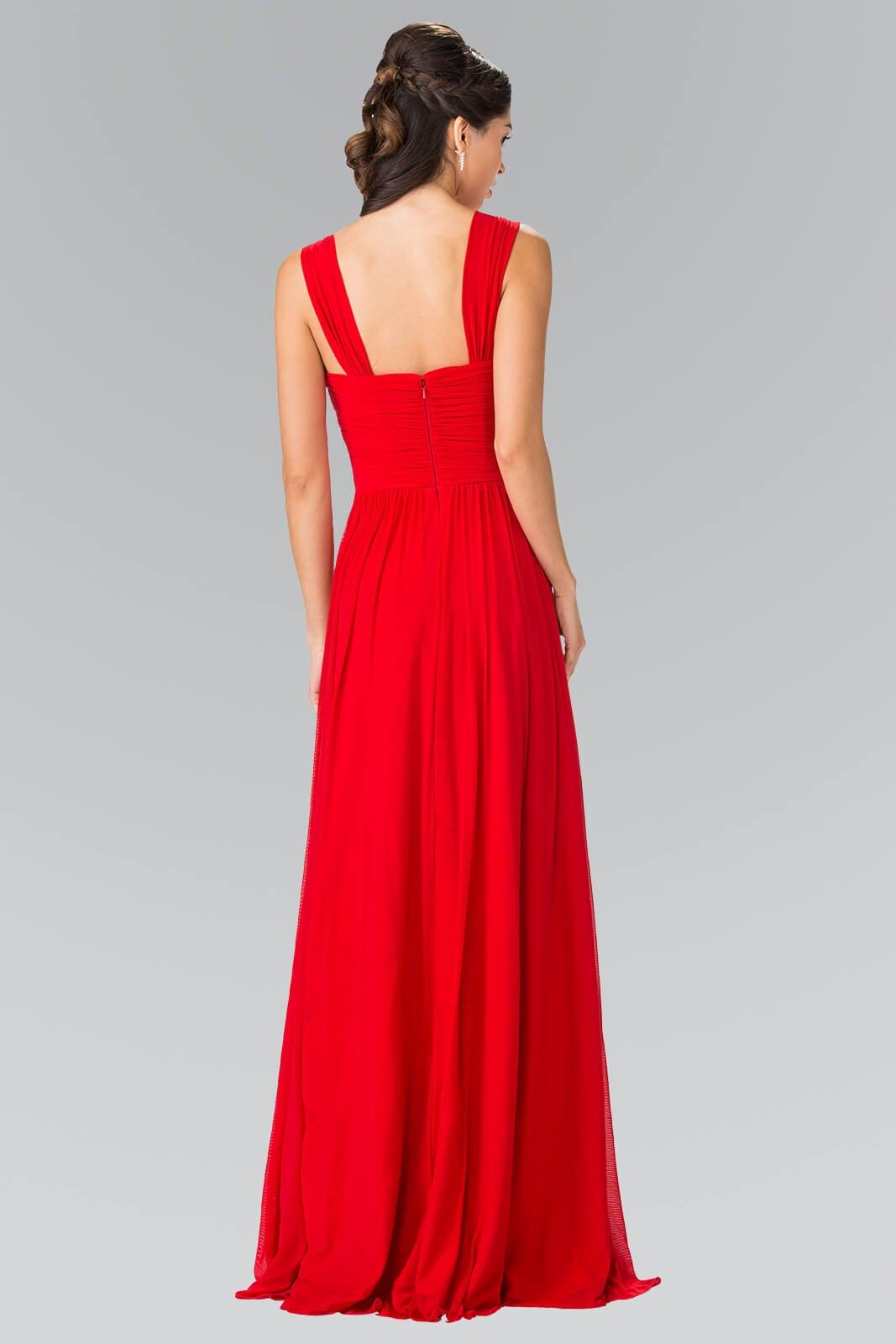 Front Cut-Out Bridesmaid Long Formal Dress - The Dress Outlet Elizabeth K