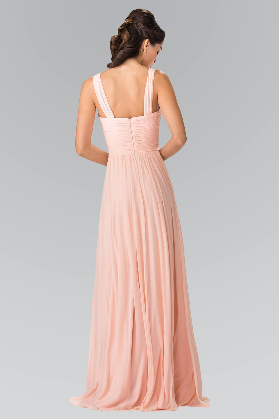 Front Cut-Out Bridesmaid Long Formal Dress - The Dress Outlet Elizabeth K