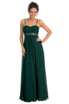 Long Prom Dress Accented with Jewel - The Dress Outlet Elizabeth K Teal