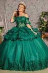 Quinceniera Dresses Ruffle Skirt Quinceanera Ball Gown Hunter Green