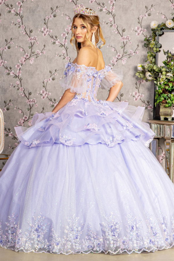 Quinceniera Dresses Ruffle Skirt Quinceanera Ball Gown Lilac