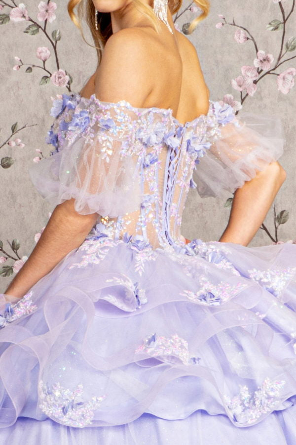 Quinceniera Dresses Ruffle Skirt Quinceanera Ball Gown Lilac