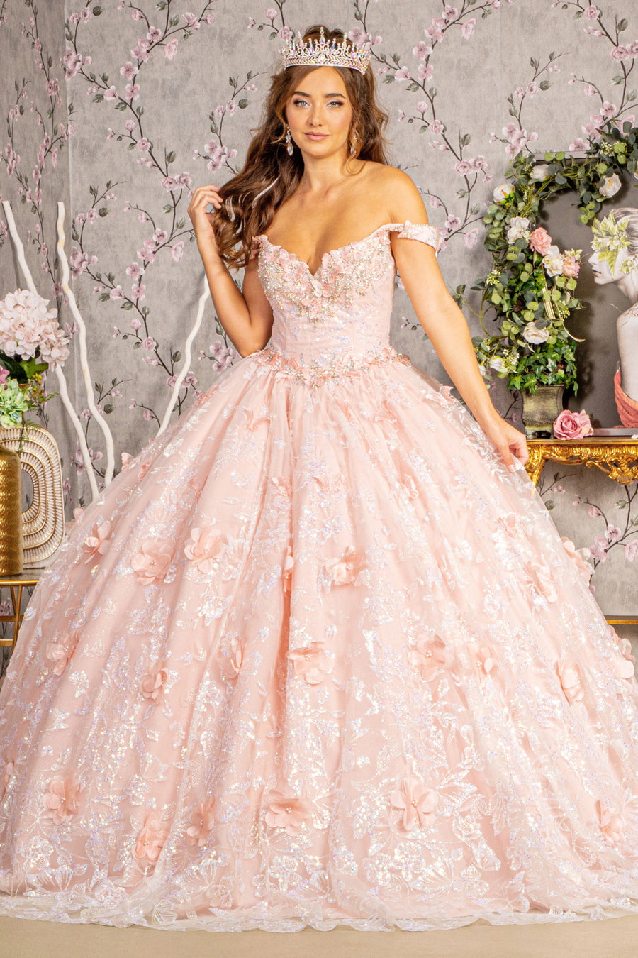 Quinceniera Dresses Sequin Quinceanera Ball Gown Blush