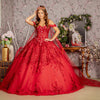 Quinceniera Dresses Detachable Back Drape Quinceanera Ball Gown Red