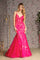 Prom Dresses Glitter Sequin Trumpet Long Prom Dress Fuchsia