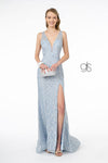 Glitter Mermaid Long Prom Dress - The Dress Outlet Elizabeth K