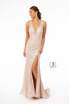 Glitter Mermaid Long Prom Dress - The Dress Outlet Elizabeth K