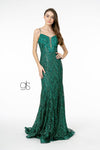 Glitter Sequin Mermaid Long Prom Dress - The Dress Outlet Elizabeth K