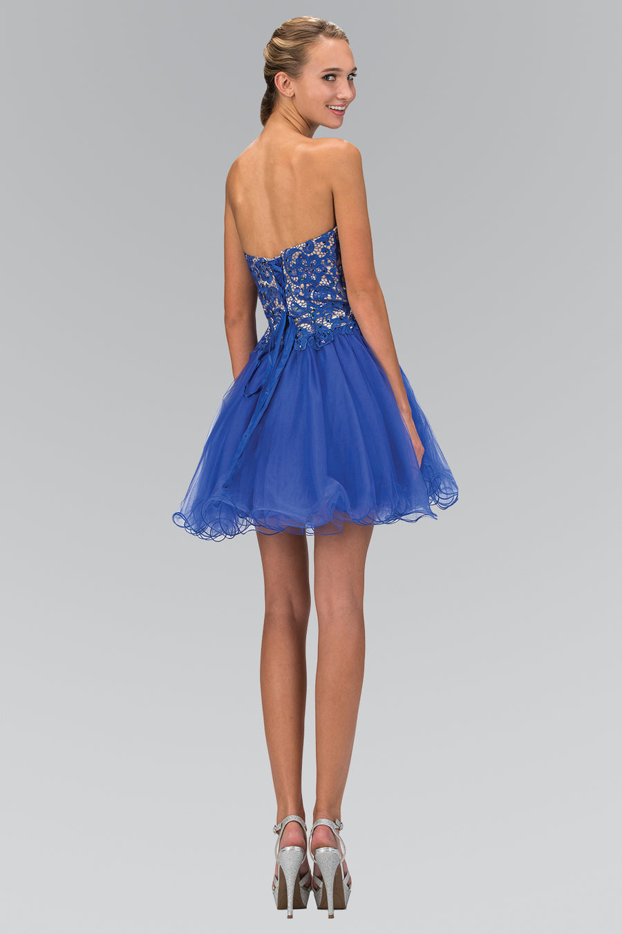 Cocktail Dresses Short Cocktail Jewel Mini Dress Royal Blue