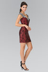 Cocktail Dresses Short Fitted Sequin Cocktail Dress Red