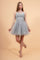 Cocktail Dresses Short Beaded Cocktail Mini Dress Silver