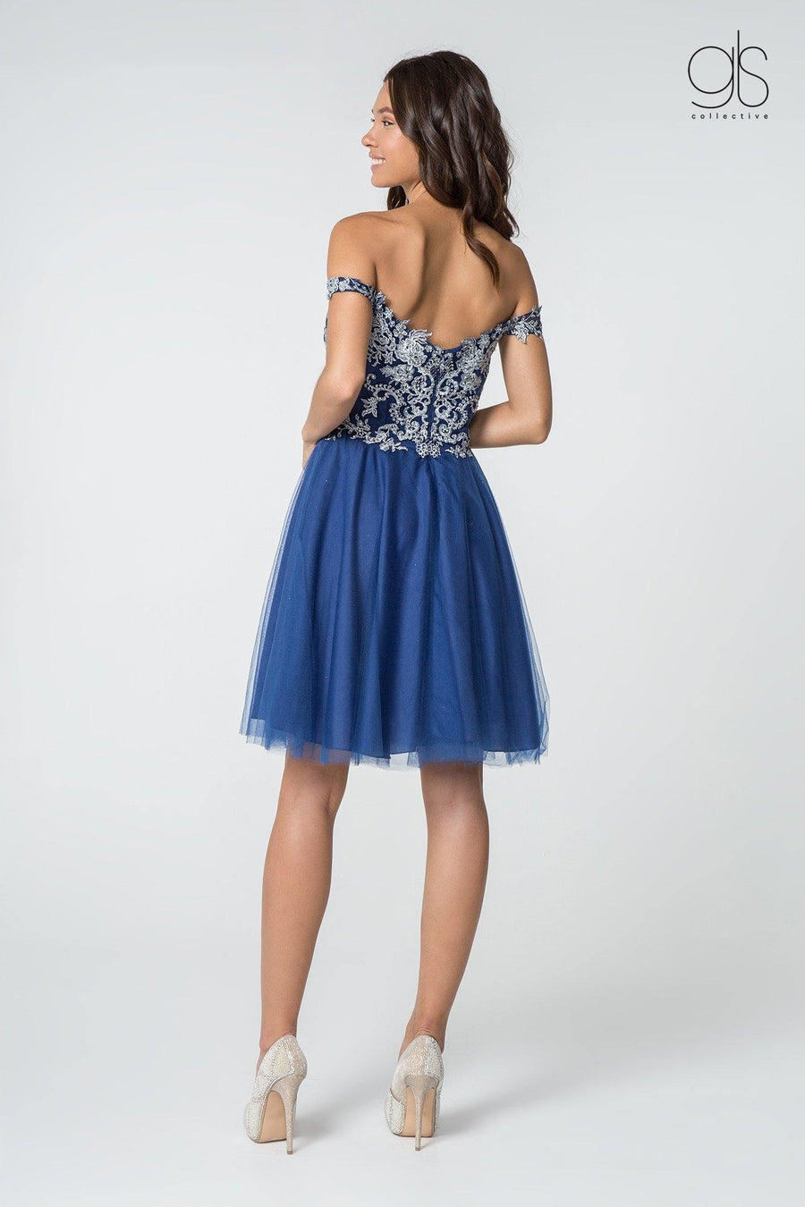 Homecoming Off Shoulder Prom Short Cocktail Dress - The Dress Outlet Elizabeth K