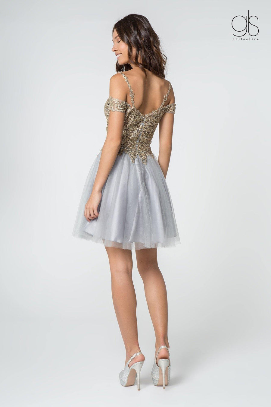 Homecoming Off Shoulder Short Cocktail Prom Dress - The Dress Outlet Elizabeth K