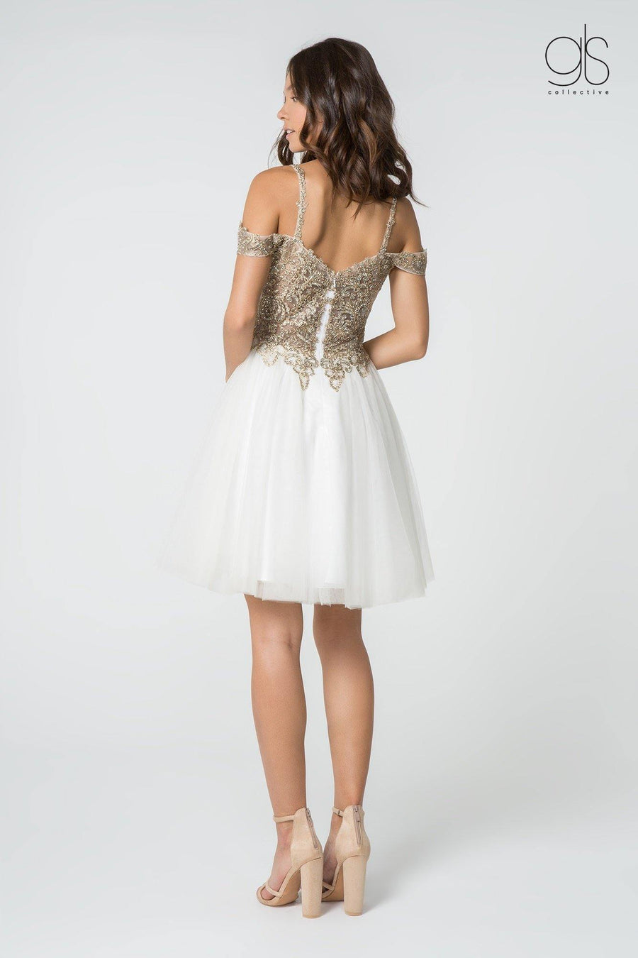 Homecoming Off Shoulder Short Cocktail Prom Dress - The Dress Outlet Elizabeth K