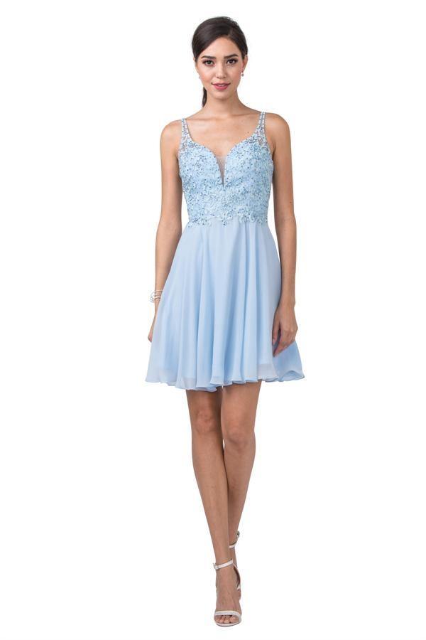 Homecoming Short Cocktail Prom Chiffon Dress - The Dress Outlet