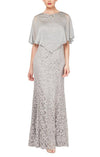 Ignite Evenings Silver Mother of the Bride Long Dress 3523W