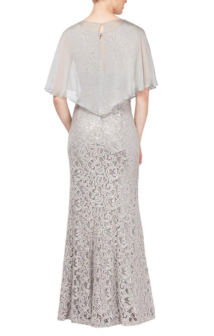 Ignite Evenings Silver Mother of the Bride Long Dress 3523W