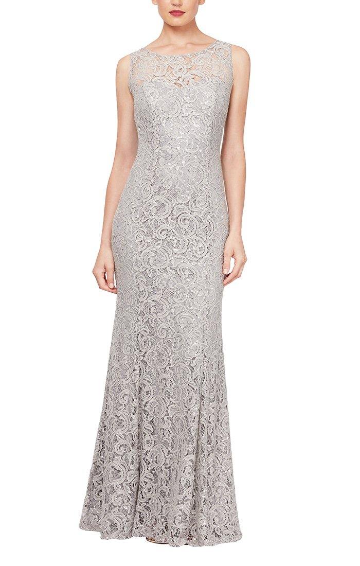 Ignite Evenings Silver Mother of the Bride Long Dress 3523W