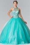 Illusion Sweathearted Tulle Quincenera Dress - The Dress Outlet Elizabeth K