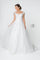 Jewel and Lace Embellished Glitter Mesh Long Wedding Gown - The Dress Outlet Elizabeth K