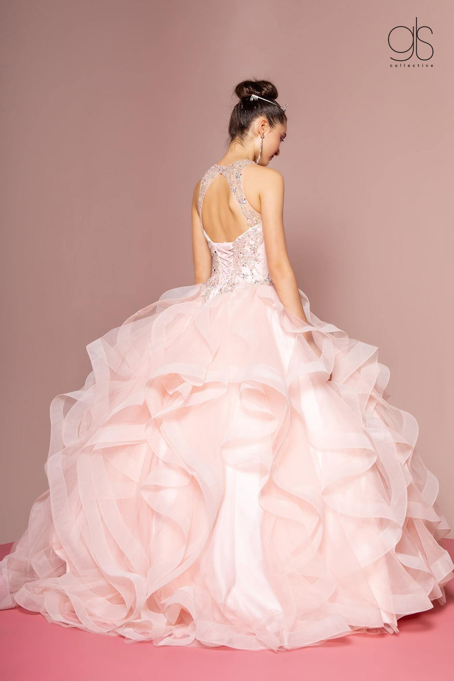 Jewel Embellished Illusion Sweetheart Quinceanera Dress - The Dress Outlet Elizabeth K