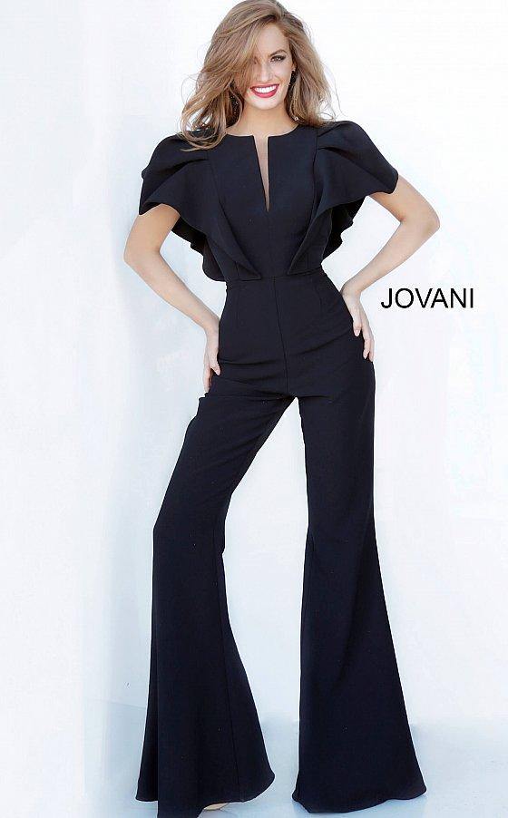 Black Jovani 00762 Long Formal Jumpsuit Dress for $700.0 – The Dress Outlet