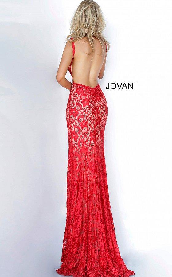 JVN By Jovani Long Formal Lace Prom Dress JVN00782 - The Dress Outlet Jovani