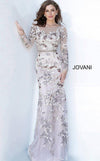 JVN By Jovani Long Formal Floral Lace Gown JVN00818 - The Dress Outlet Jovani