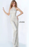 JVN By Jovani Prom Long Halter Jumpsuit JVN00836 - The Dress Outlet Jovani