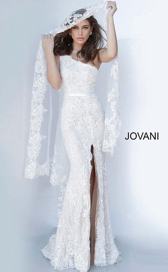 JVN By Jovani Long Wedding Dress JVN00866 - The Dress Outlet Jovani